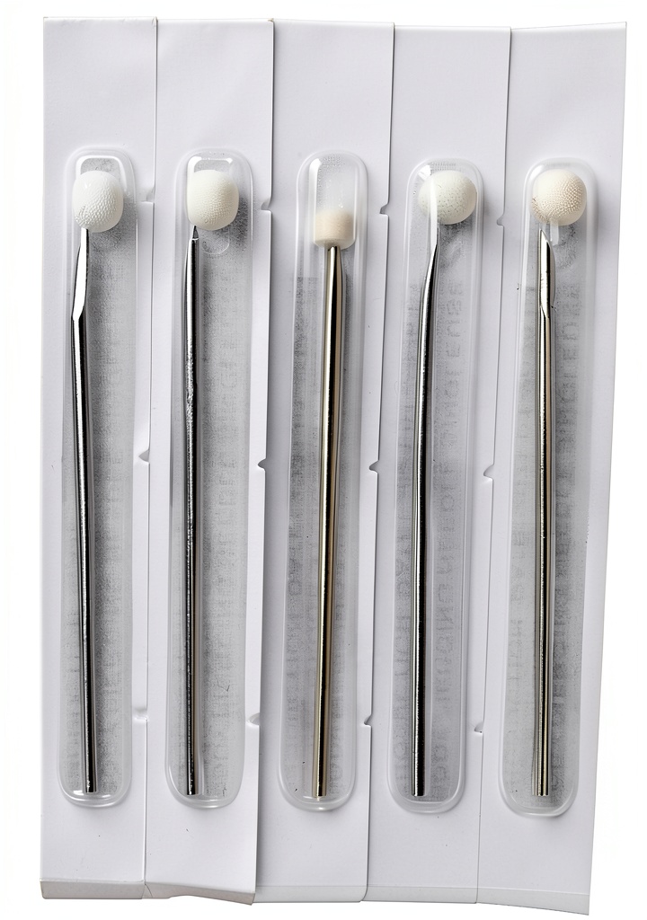 Installing Shuiniba Stainless Piercing Needles 0.047in Sharp on a wooden desk