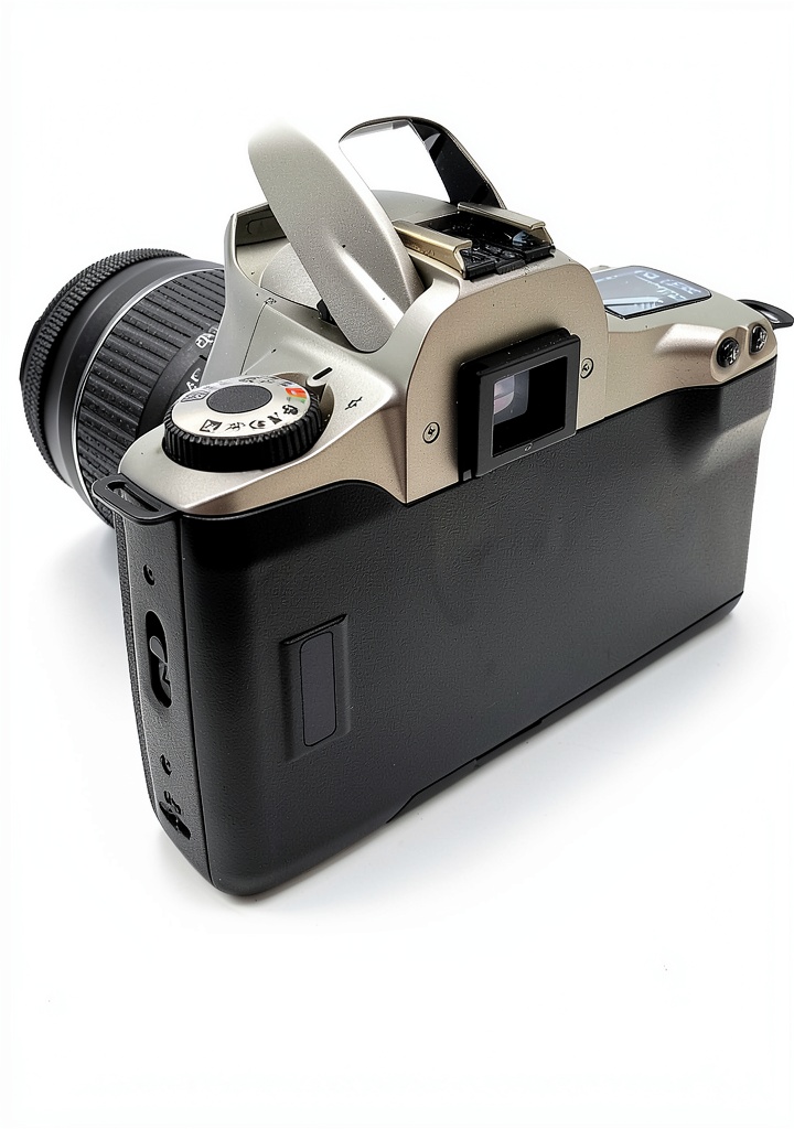 Installing Canon EOS Rebel 2000 SLR Camera Kit on a wooden desk